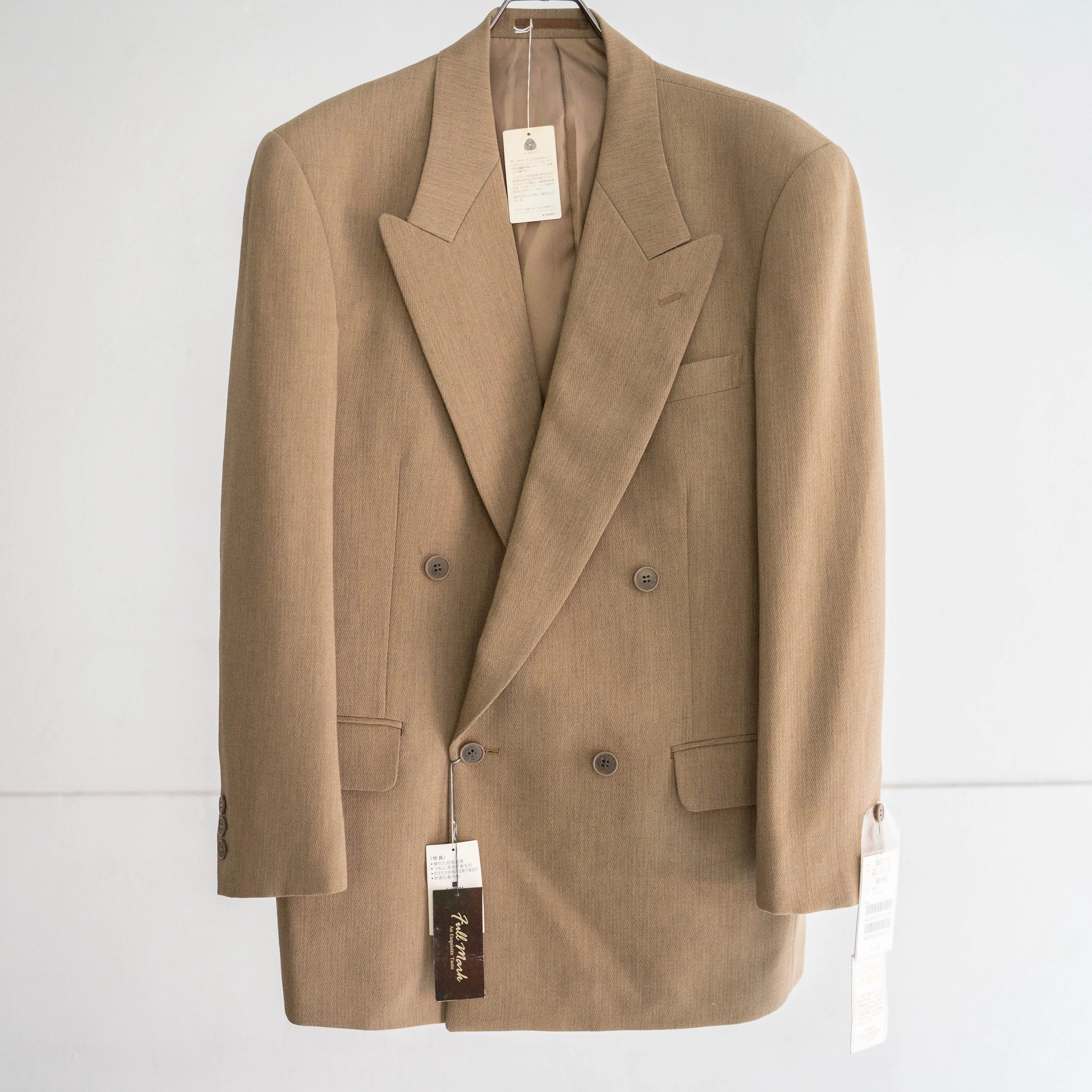 1980-90s Japan vintage camel brown herringbone -set up-