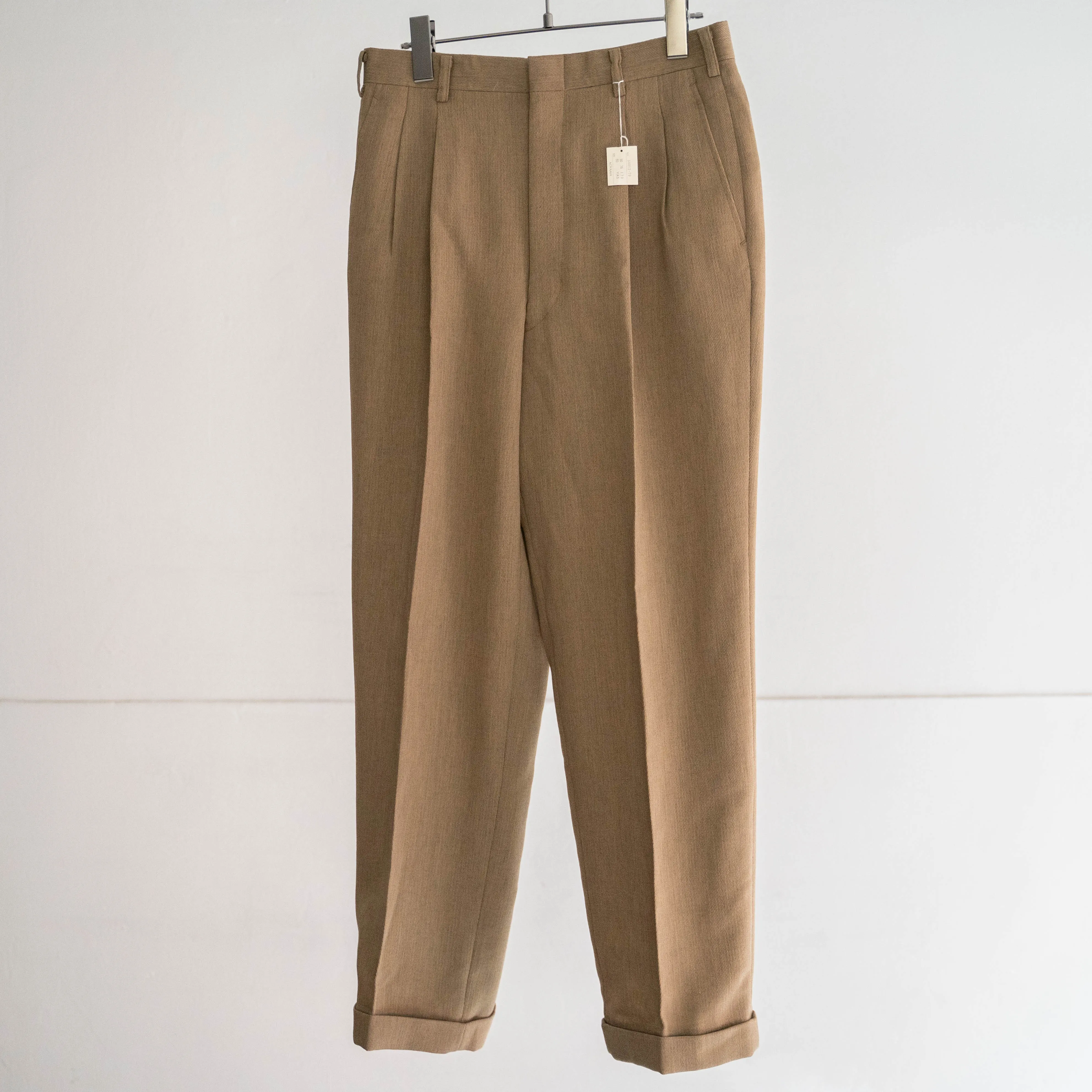 1980-90s Japan vintage camel brown herringbone -set up-