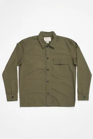 6001 Lightweight Buttoned Overshirt | Olive