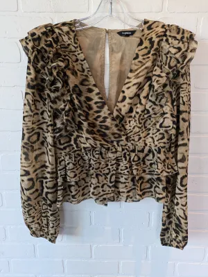 Animal Print Top Long Sleeve Express, Size S