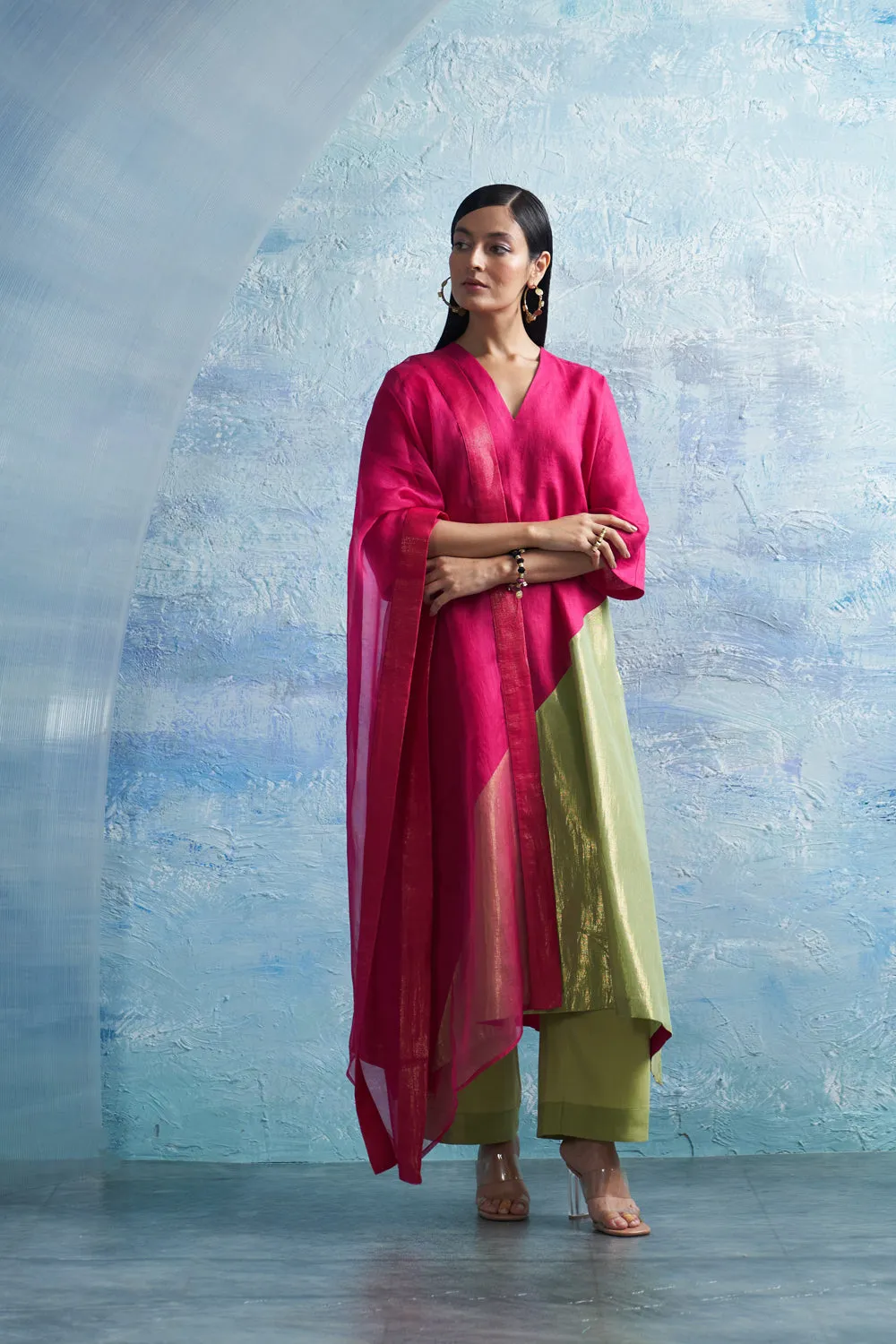 Aura Asymmetric Kurta Set