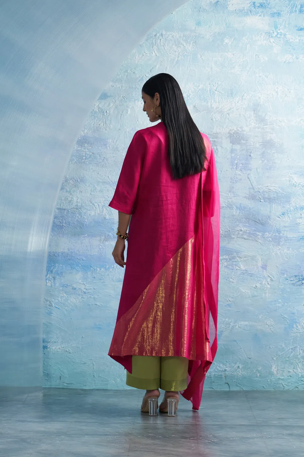 Aura Asymmetric Kurta Set