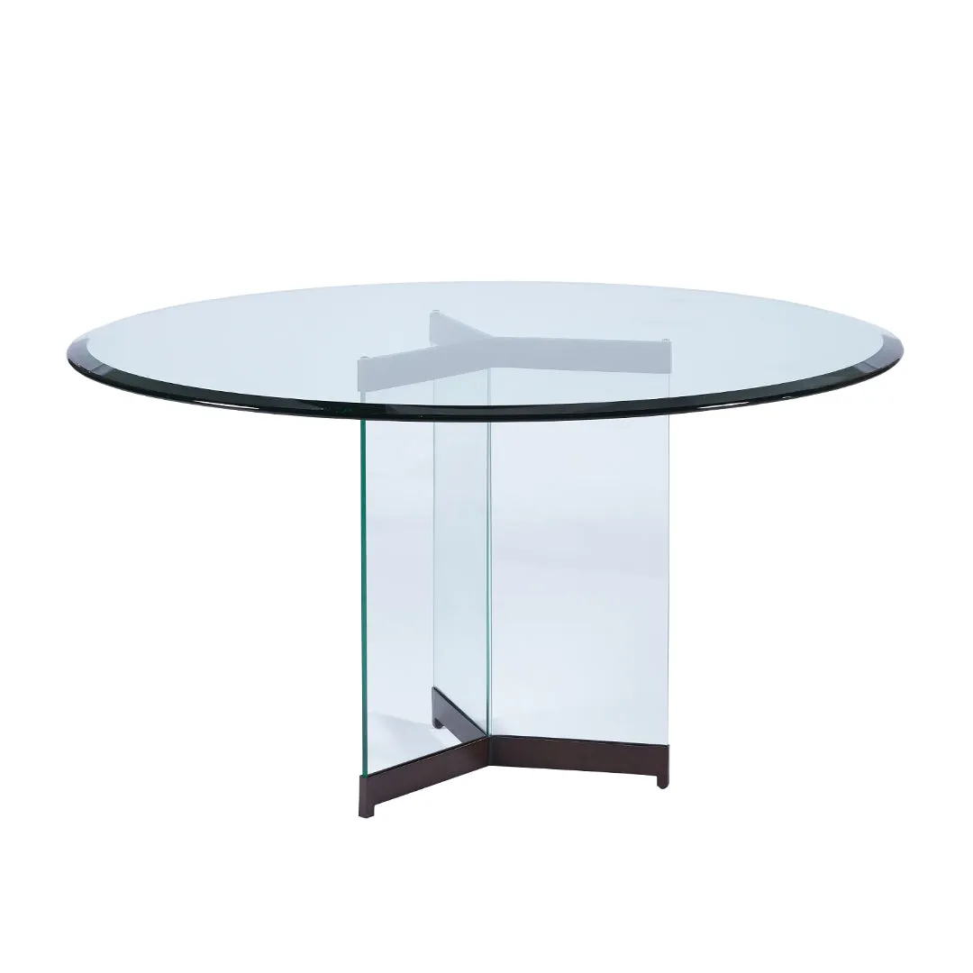 Ava Round Glass Pedestal Dining Table