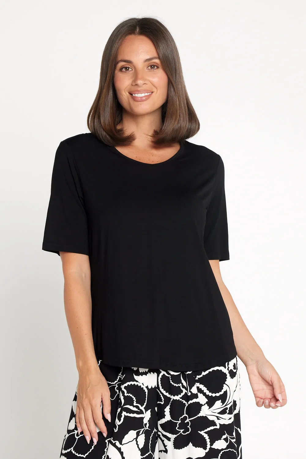 Belinda Modal Tee - Black