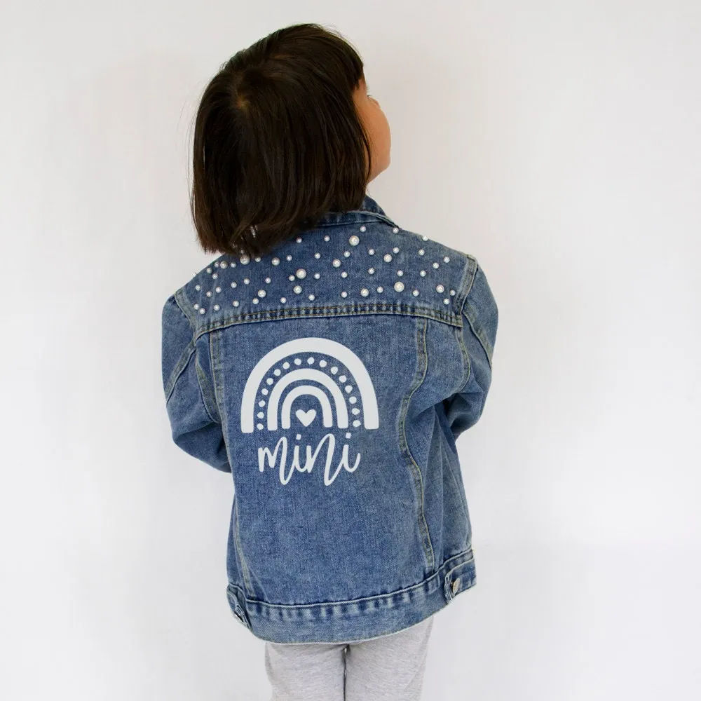 (Blue Pearl) Mama and Baby Denim Jacket