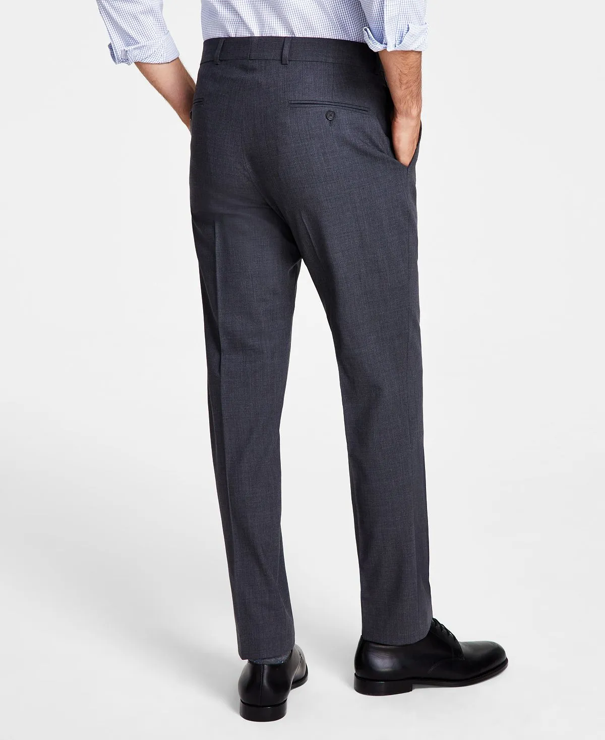 Brooks Brothers Men's Regular Fit Stretch Wool Blend Suit Pants