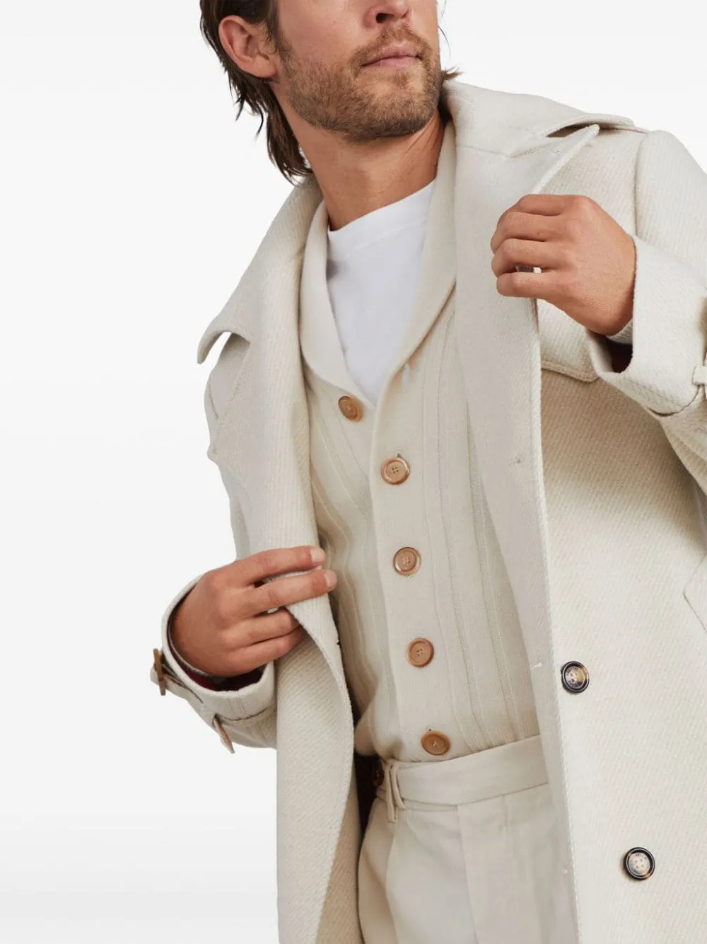 Brunello Cucinelli Coats Cream