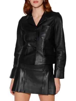 Carter Walter Baker leather jacket, black