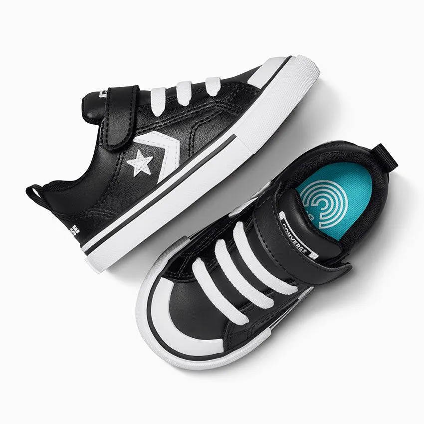 CONVERSE KID'S PRO BLAZE TOP STRAP BLACK/WHITE SNEAKER SHOES