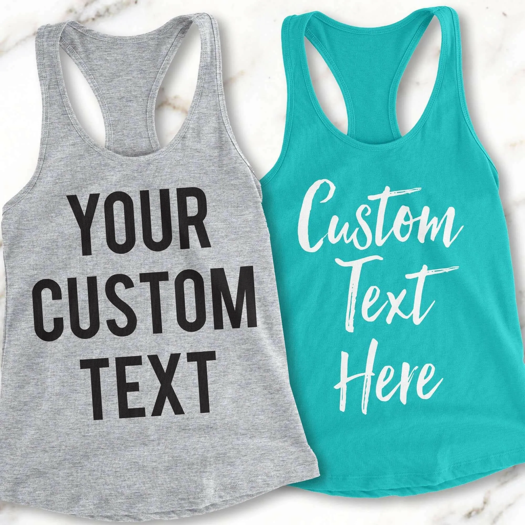 CUSTOM TANK TOP Pick Style & Print Color