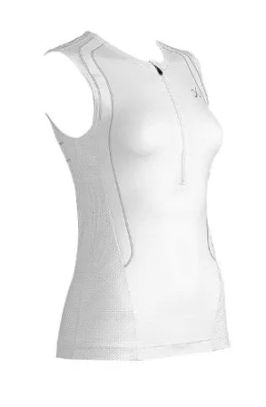 CW-X Women's Ventilator Web Tri Top, White (Medium)