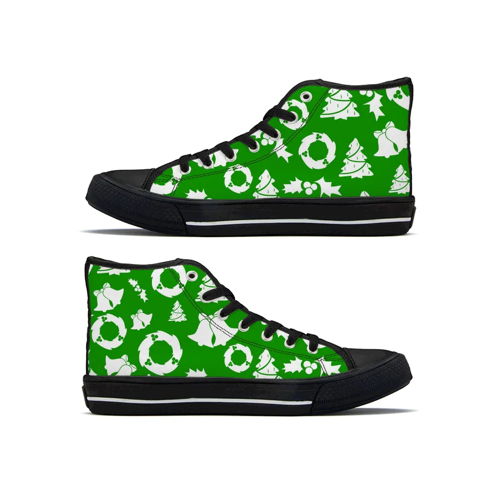 Diverse Panda Green Christmas Hi Tops