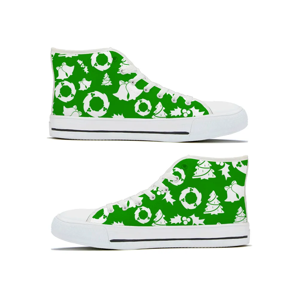 Diverse Panda Green Christmas Hi Tops