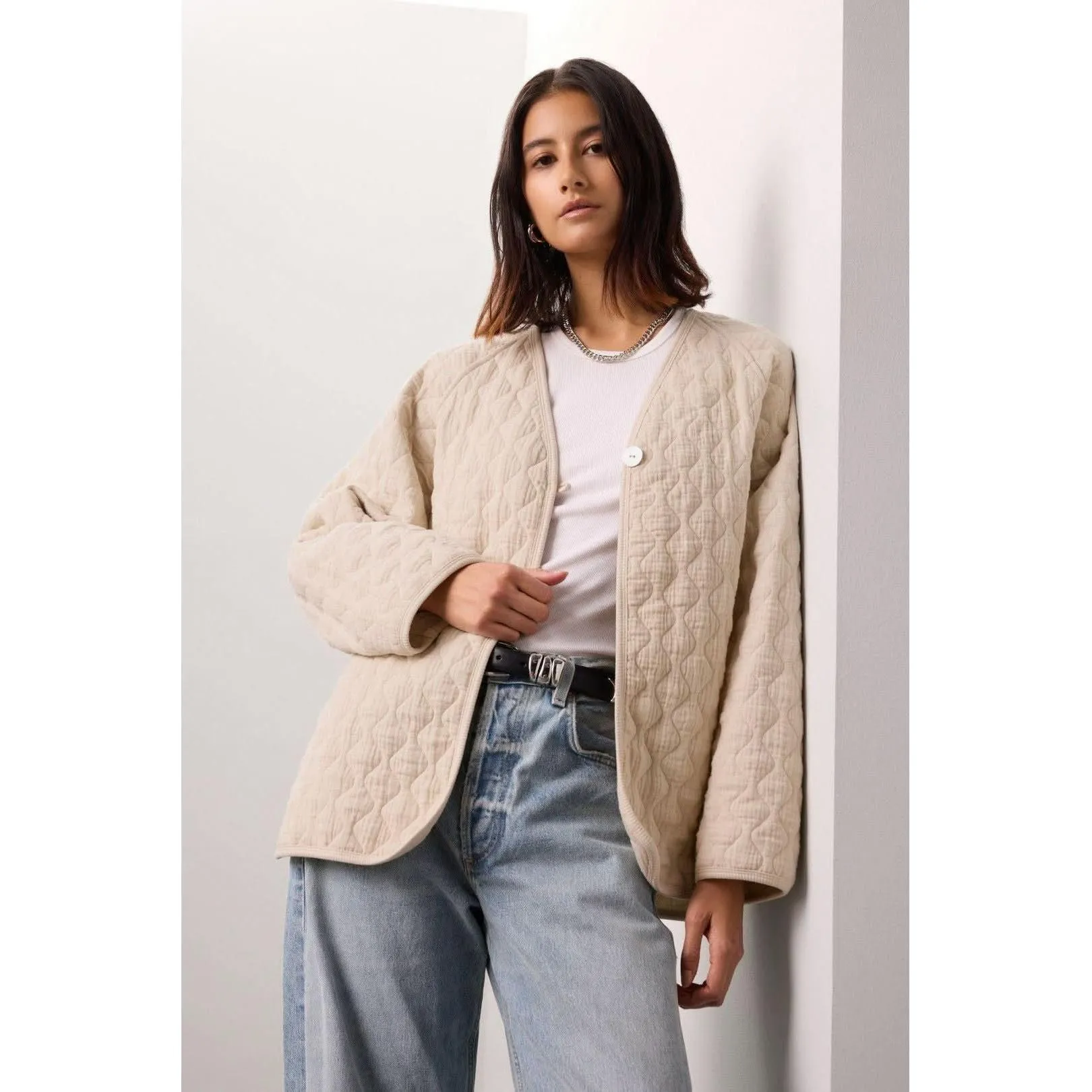 Donni The Quilted Jacket Creme