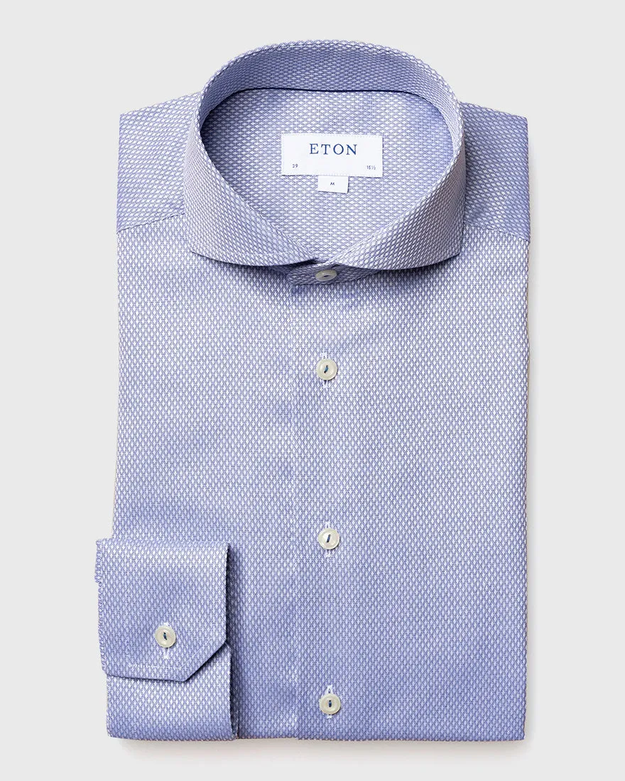 ETON 10000185725 BLUE SLIM SC SHIRT