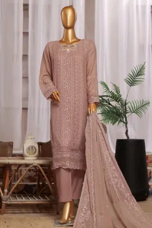 Fasaane By HZ Stitched 3 Piece Formals Chiffon Vol-06 Collection'2024-HZK-184-Mauve