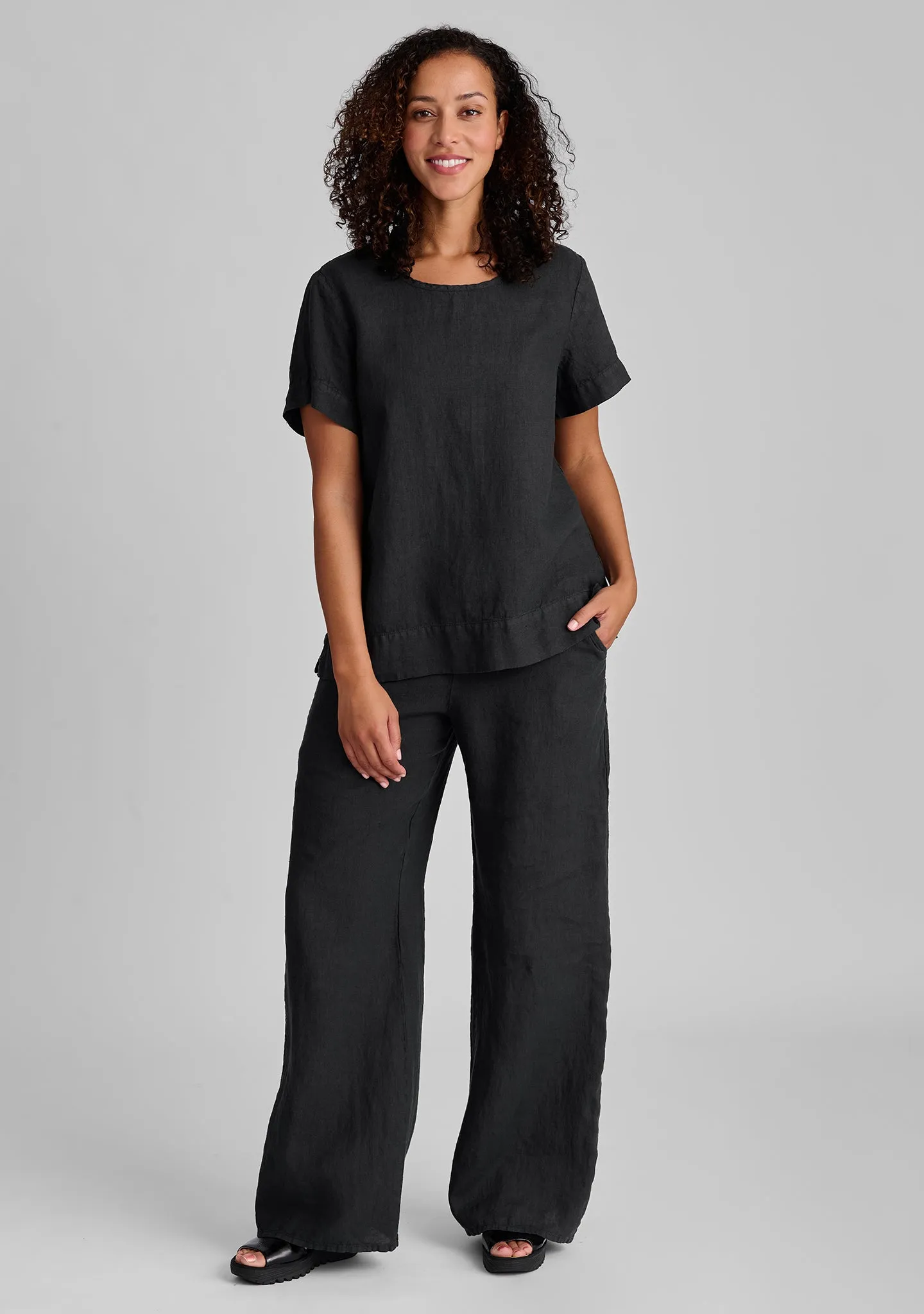 Flat Iron Pant - Linen Drawstring Pants