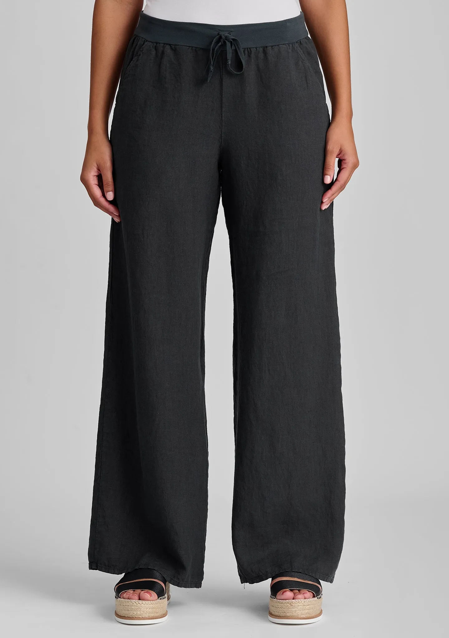 Flat Iron Pant - Linen Drawstring Pants