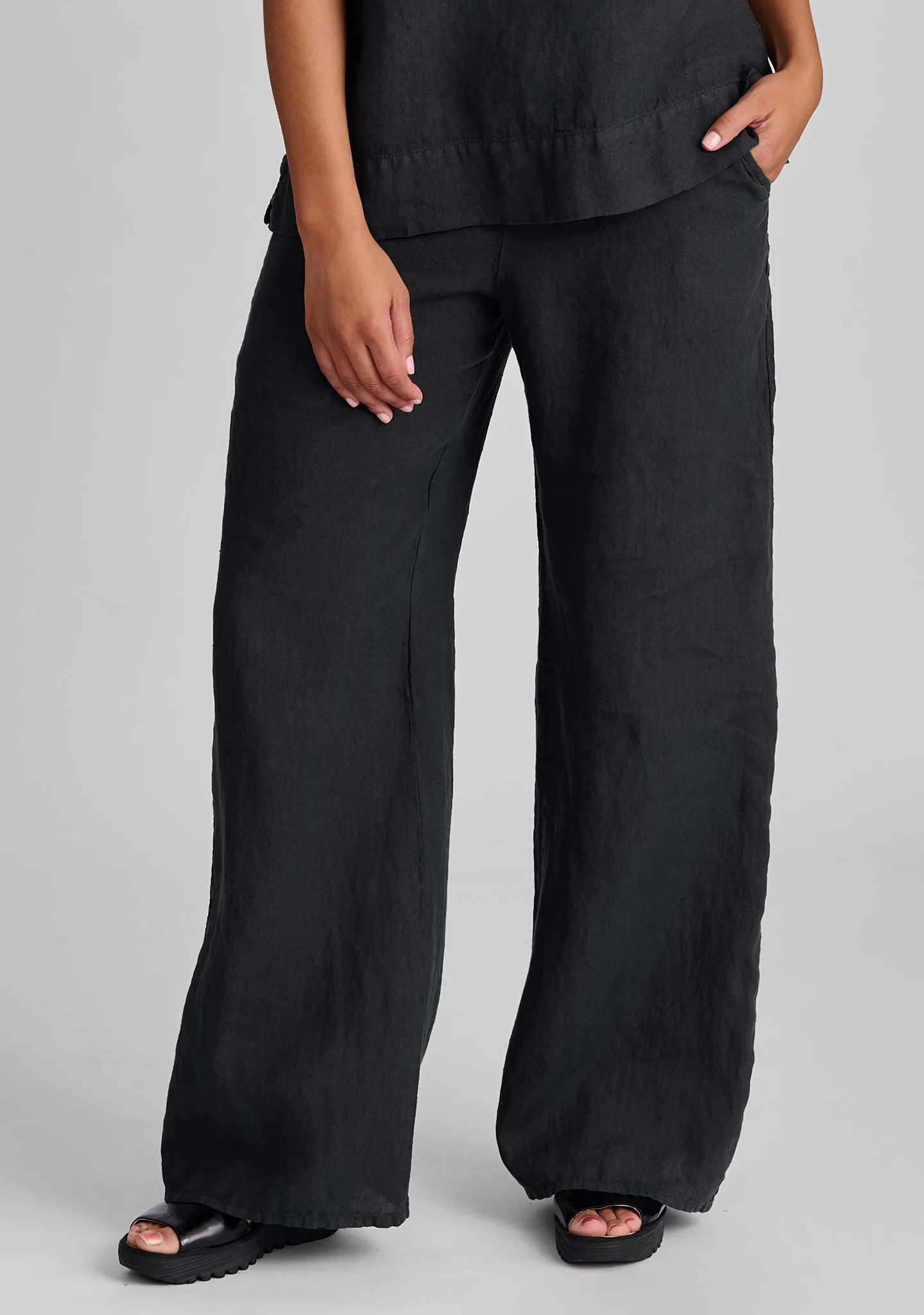 Flat Iron Pant - Linen Drawstring Pants