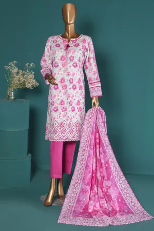 HZ Stitched 3 Piece Emb Chikankari Khaddar Collection'2024-KE-919