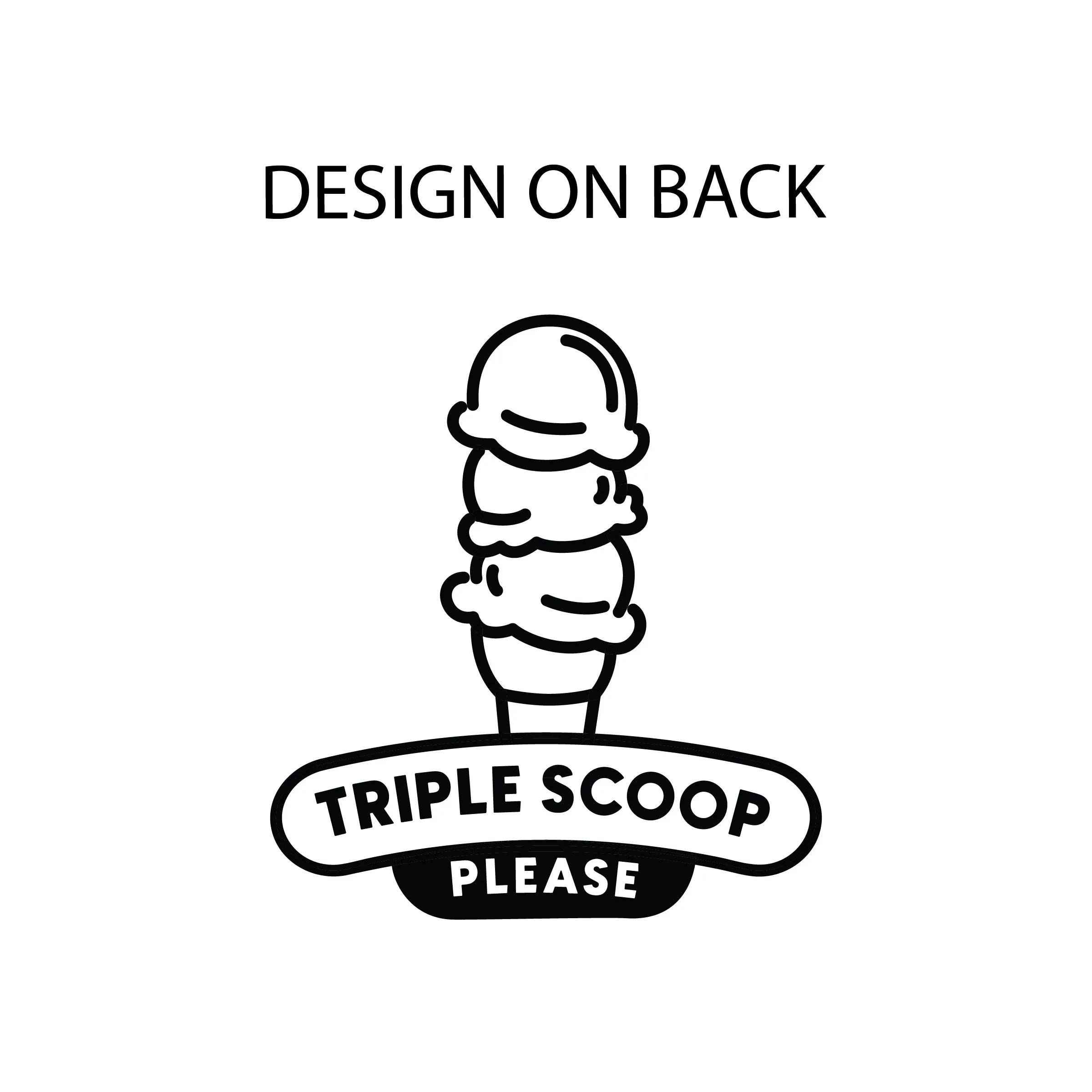 Ice Cream Truck - Triple Scoop on Back - Long Sleeve Child Shirt