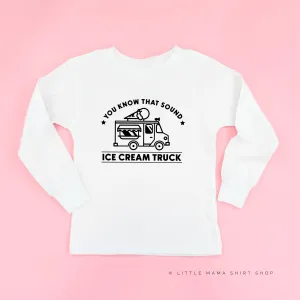 Ice Cream Truck - Triple Scoop on Back - Long Sleeve Child Shirt