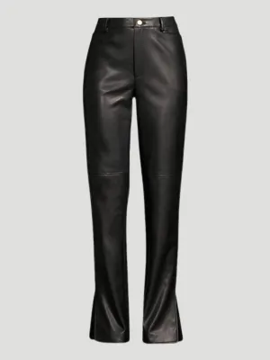 Iris Straight Leg Faux-Leather Pant