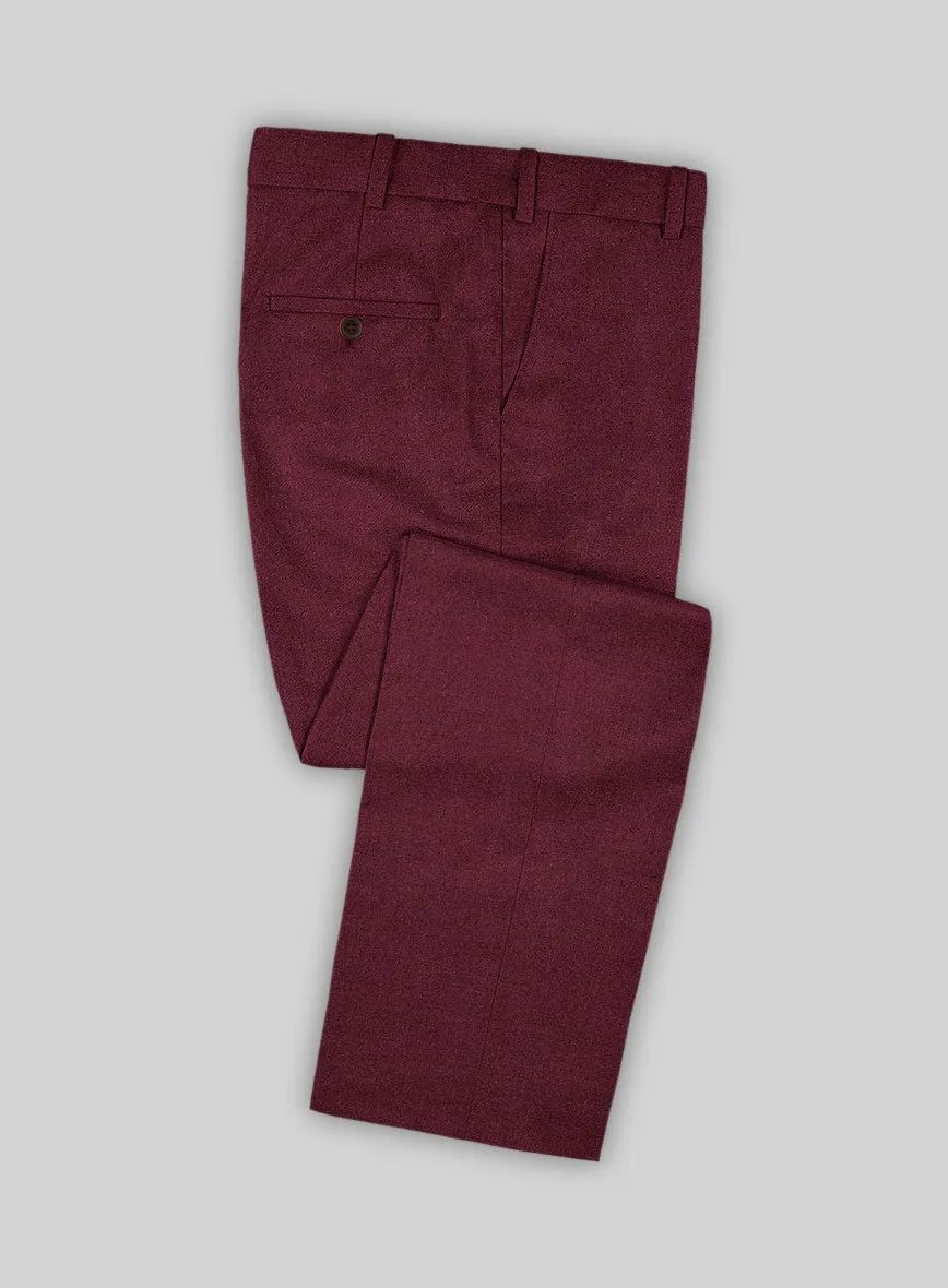 Italian Turna Wine Flannel Pants