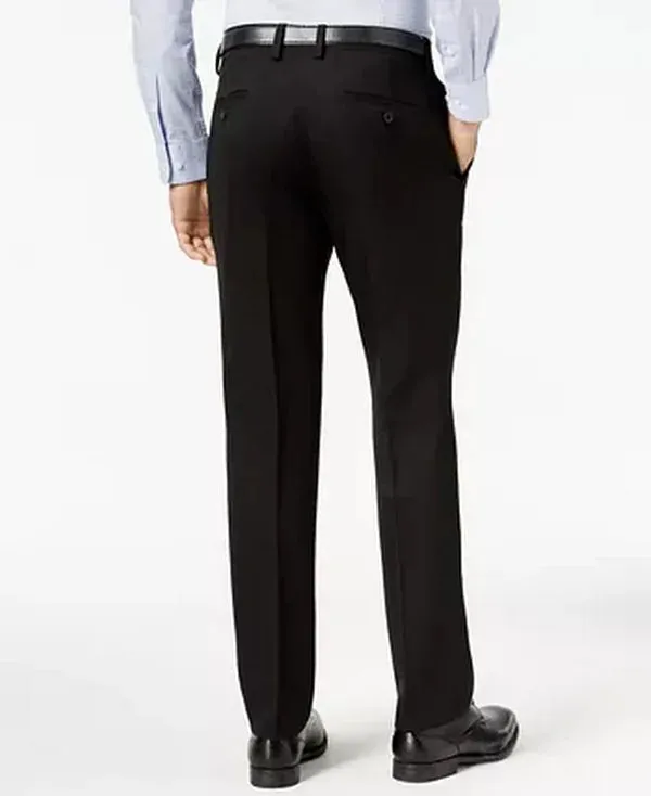 Kenneth Cole Mens Black Stretch Slim Fit Stretch Pants 36 x 30