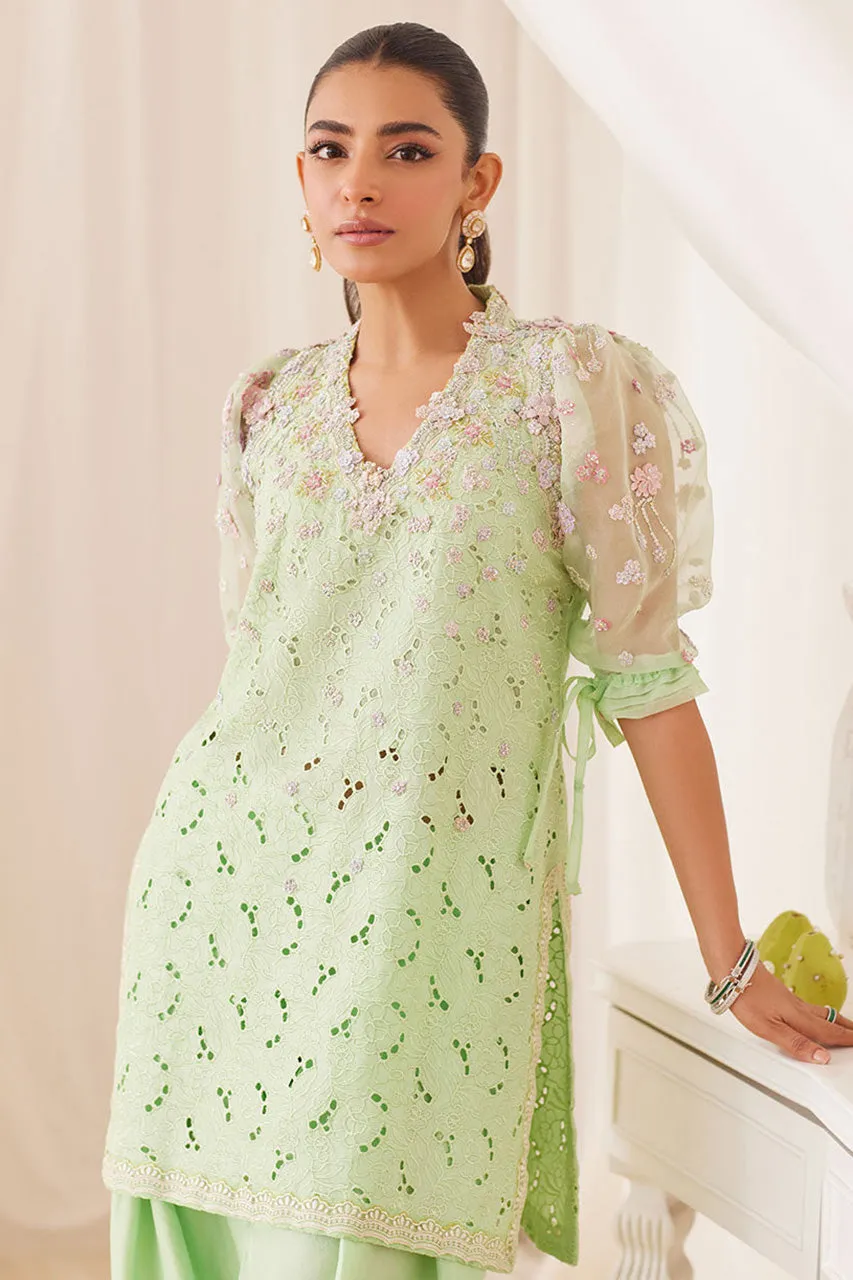 Lea Fall'24 - Nikol Mint Hand Embellished Shirt And Shalwar