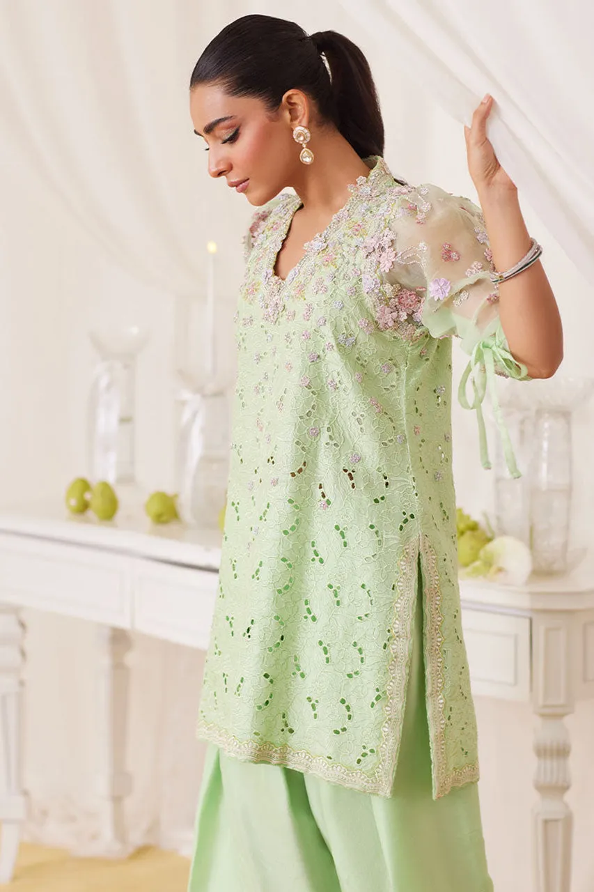 Lea Fall'24 - Nikol Mint Hand Embellished Shirt And Shalwar