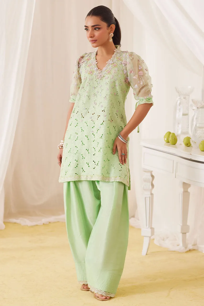 Lea Fall'24 - Nikol Mint Hand Embellished Shirt And Shalwar