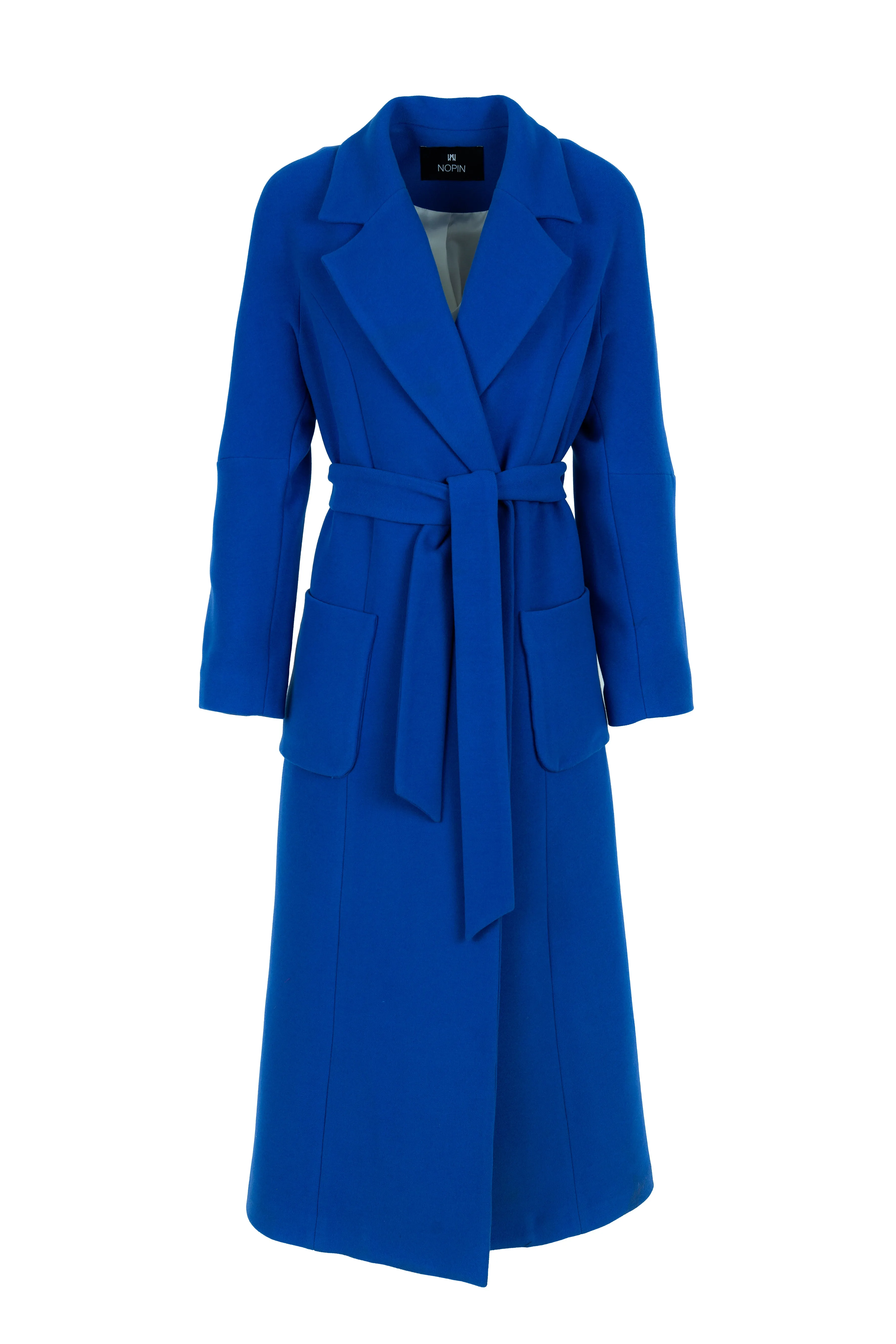 Long Blue Jacket with Belt