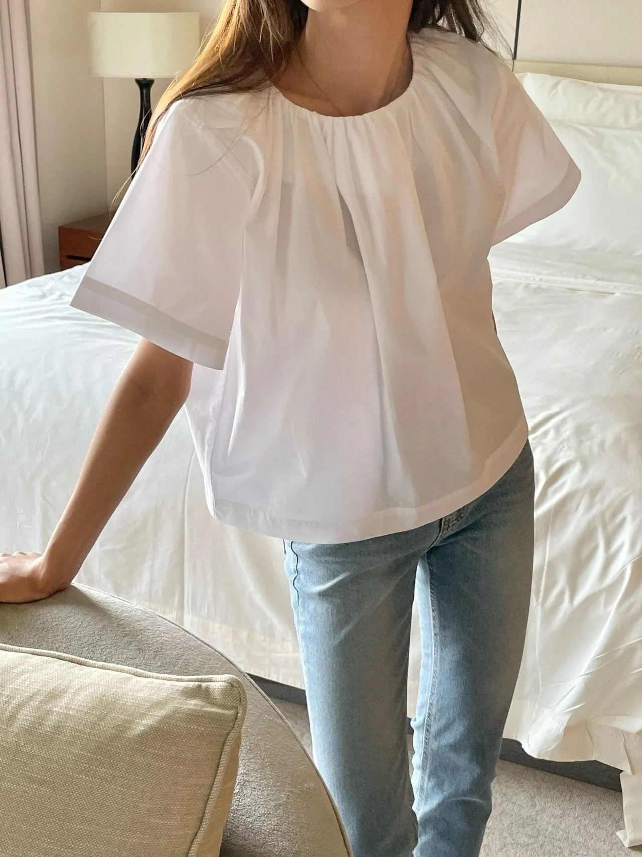 MARVILLE SHIRRING BLOUSE