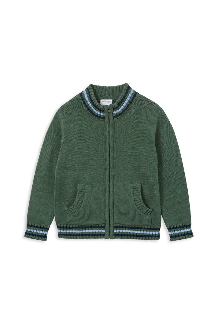 MILKY URBAN GREEN KNIT JACKET