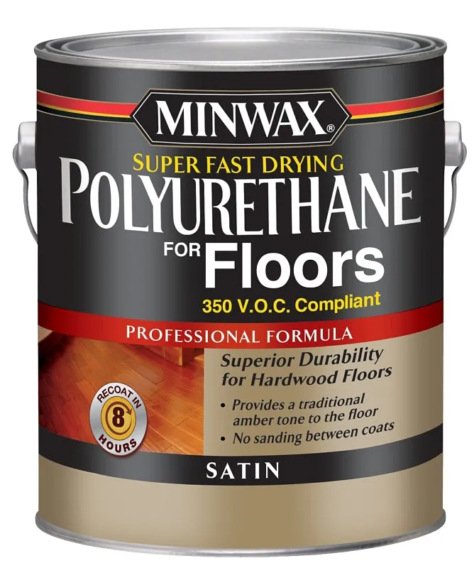 Minwax 130250000 Polyurethane, Liquid, Clear, 1 gal, Can :GAL: QUANTITY: 2