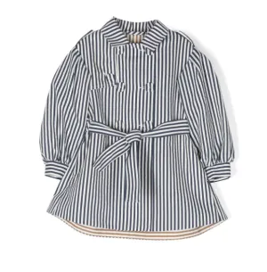 MMS Blue Stripe Trench Coat