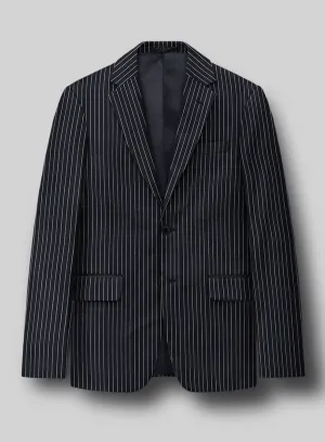 Napolean Isaura Stripe Blue Wool Jacket