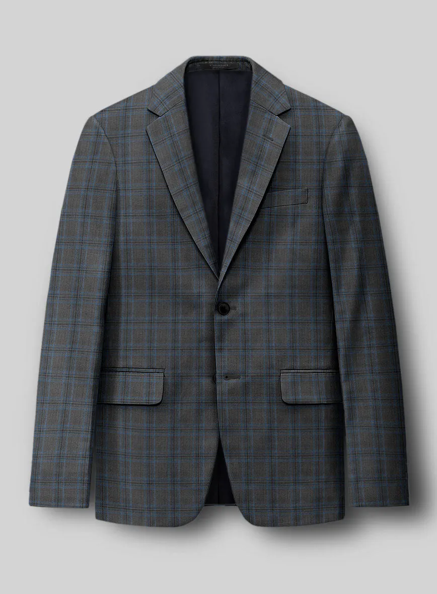 Napolean Sarcho Gray Blue Wool  Jacket