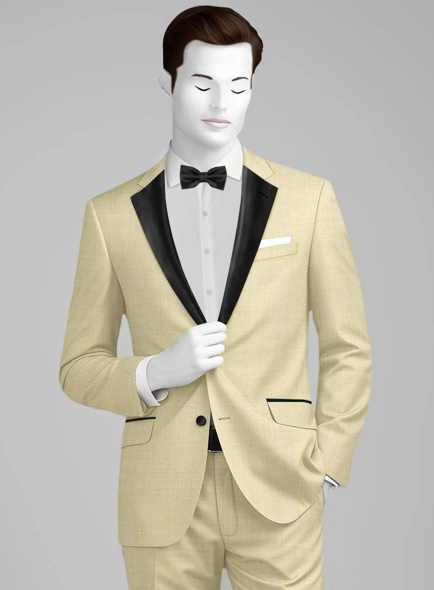 Napolean Spring Latte Beige Wool Tuxedo Jacket