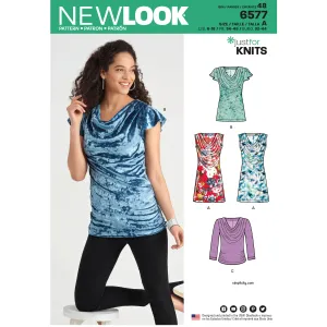 Newlook Pattern 6577 Misses' Knit Tops