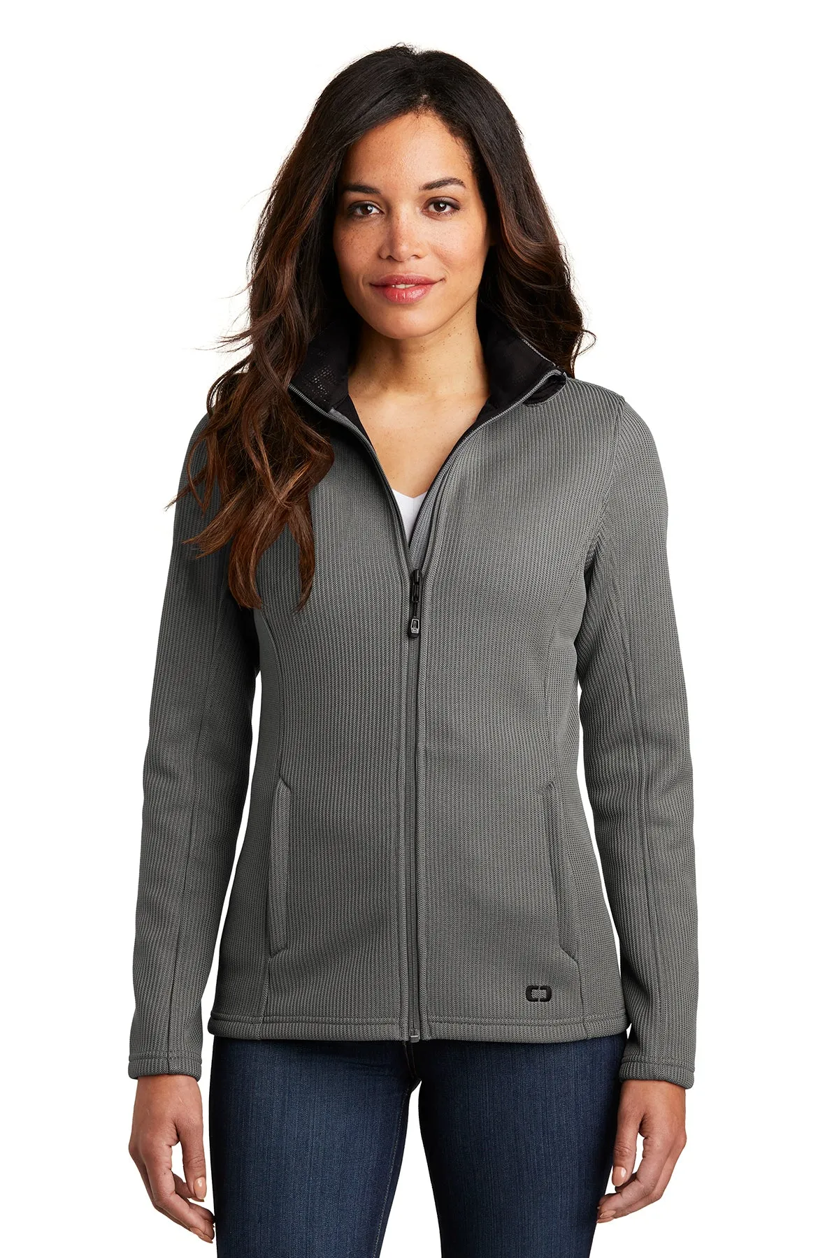 OGIO Ladies Grit Customized Fleece Jackets, Gear Grey