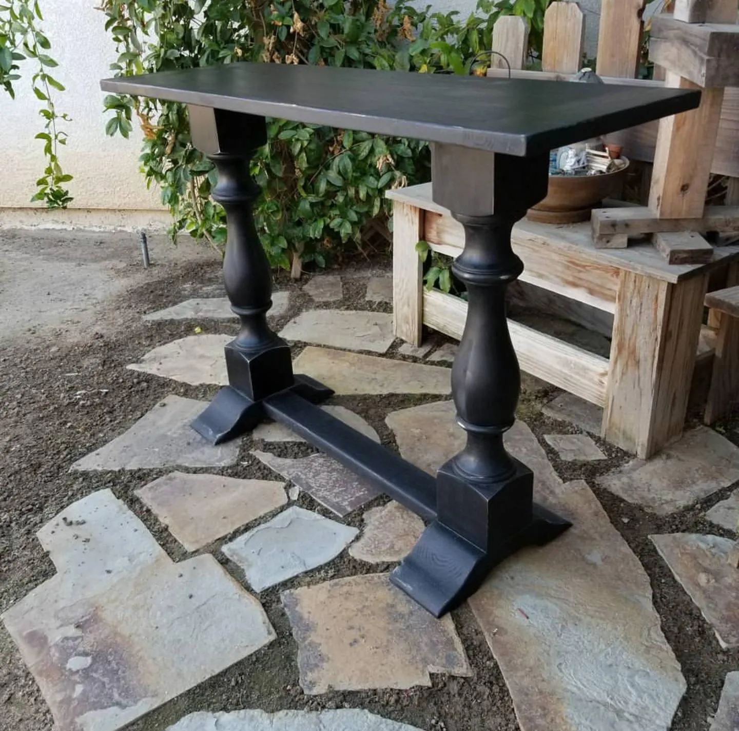 PAIR Unfinished Monastery Console Table Legs- Set of 2 Turned Posts