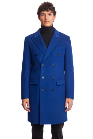 Peak DB Coat - slim - Royal Sapphire Blue Soft Touch