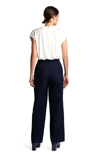 Rich & Royal Wide leg Pants Midnight Blue