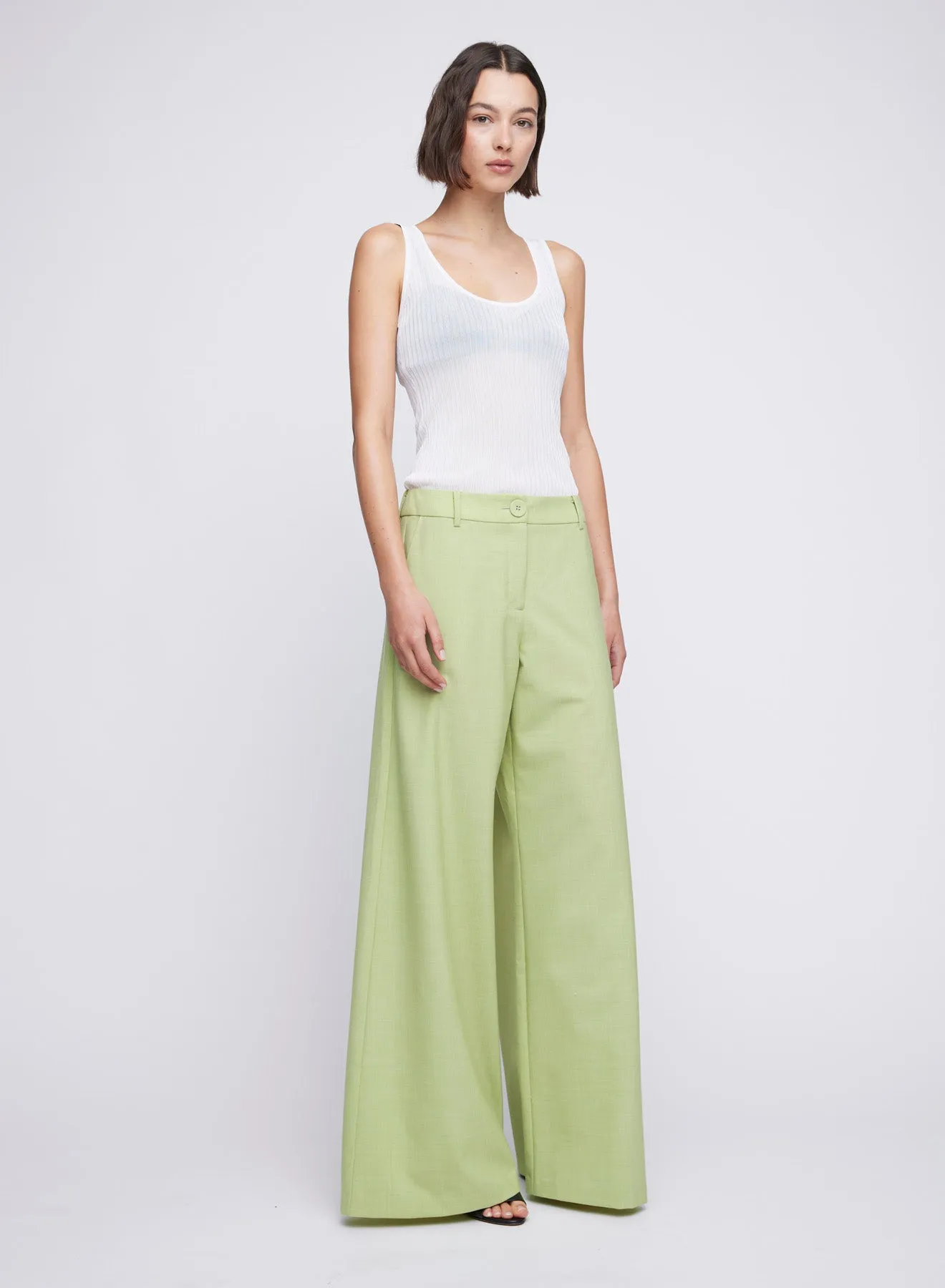 RILEY PANTS (GREEN MELANGE)