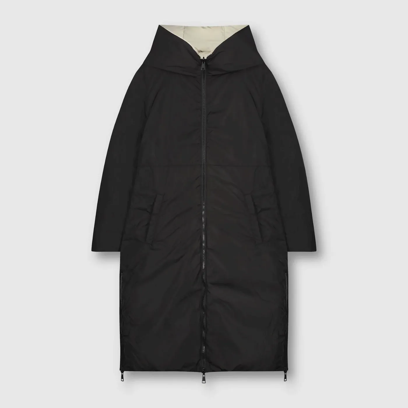 Rino & Pelle Keila Reversible Coat | Navy - Barberry / Stone - Black