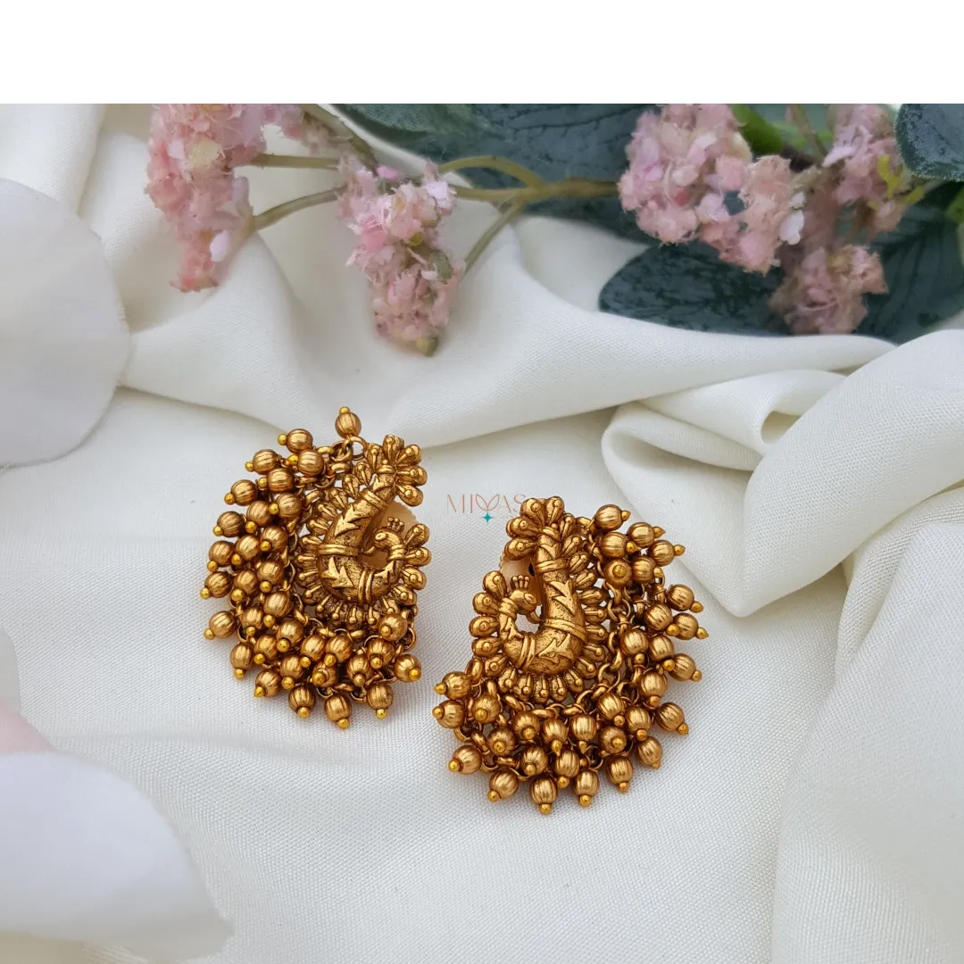 Royal Look Peacock Design Earring