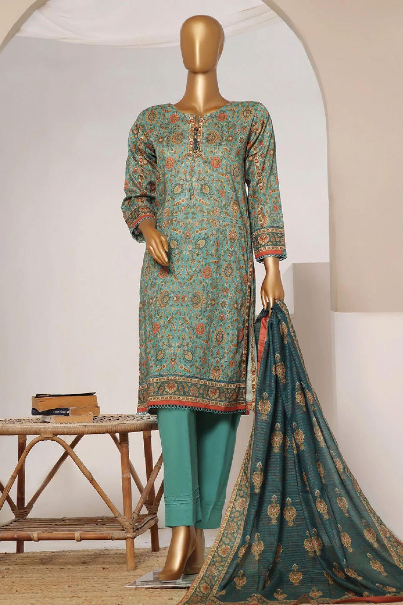 Rozaana By HZ Stitched 3 Piece Prints Lawn Collection'2024-PZD-704