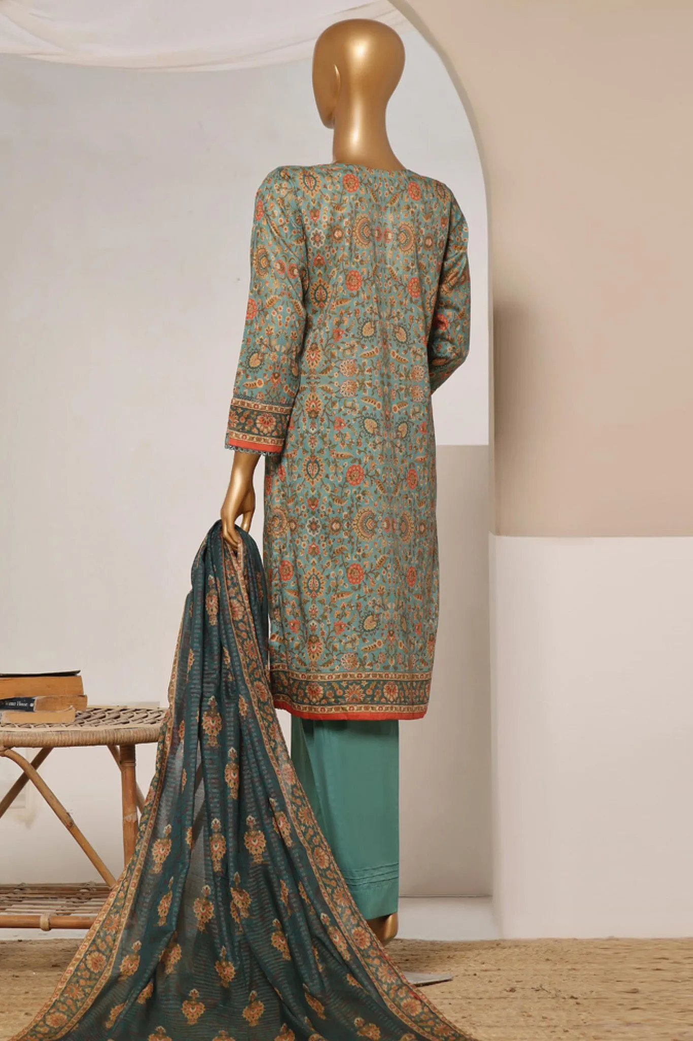 Rozaana By HZ Stitched 3 Piece Prints Lawn Collection'2024-PZD-704